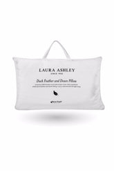 Laura Ashley White 100% Cotton Premium Duck Feather and Down Pillow